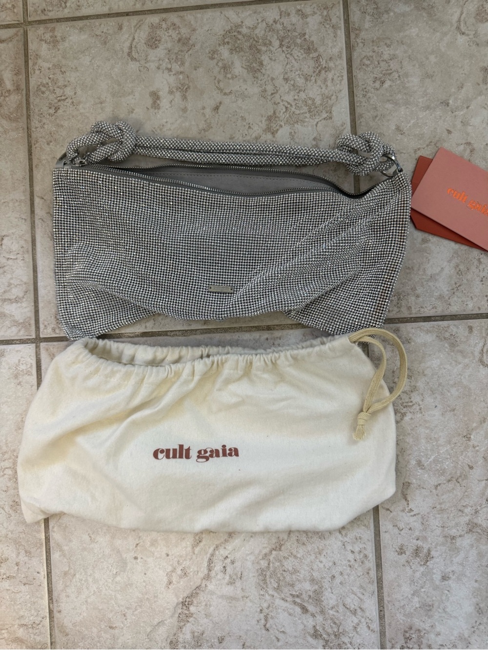 Cult Gaia Hera Nano Rhinestone Shoulder Bag